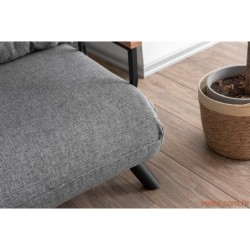 Kutna garnitura TULIP, desna, tamno sivo, Tulip Corner Right With Pouf - Dark Grey