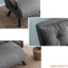 Kutna garnitura TULIP, desna, tamno sivo, Tulip Corner Right With Pouf - Dark Grey