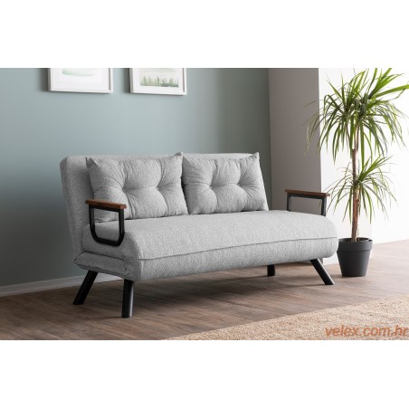 Dvosjed, Sando 2-Seater - Teddy Fabric - Grey