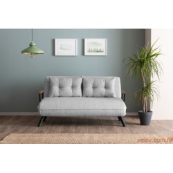 Dvosjed, Sando 2-Seater - Teddy Fabric - Grey