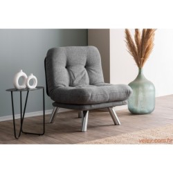 Četverosjed, LINE s integriranim stolićem, crni, Line With Side Table - Black