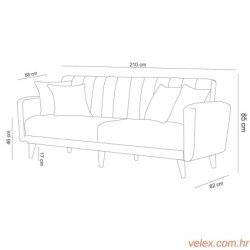 Fotelja wing GONCA antracit, Gonca - Anthracite