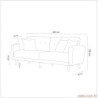 Dvosjed BELLA crveni, Bella Sofa For 2 Pr - Claret Red