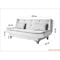 Trosjed BELLA crvena, Bella Sofa For 3 Pr - Claret Red