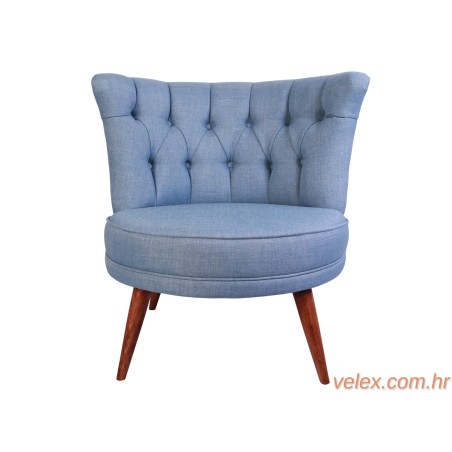 Tabure, Plava, Bubble Pouffe - Velvet Blue