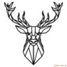 Metalna zidna dekoracija, Deer4 - Black