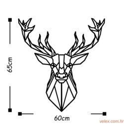 Metalna zidna dekoracija, Deer4 - Black