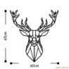 Metalna zidna dekoracija, Deer4 - Black