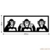 Metalna zidna dekoracija, Three Monkeys - L