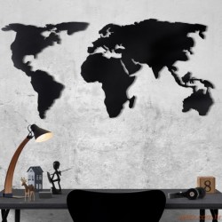 Metalna zidna dekoracija, World Map Silhouette