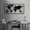 Metalna zidna dekoracija, World Map Metal Decor 7 - Black