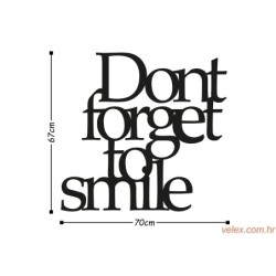 Zidna dekoracija SMILE, Dont Forget To Smile