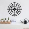 Ukrasni metalni zidni sat, Metal Wall Clock 33 - Black