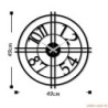 Ukrasni metalni zidni sat, Metal Wall Clock 33 - Black