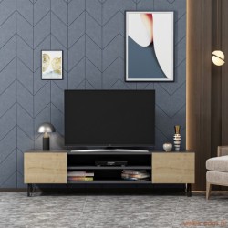 Polica za TV BLOOM, Bloom - Anthracite, Oak