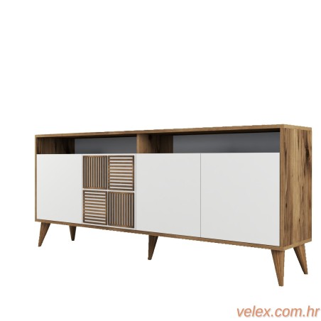 Komoda MILAN WHITE, Milan - Walnut, White