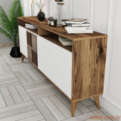 Komoda MILAN WHITE, Milan - Walnut, White