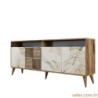 Komoda MILAN MARBLE, Milan - Walnut, White Marble