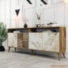 Komoda MILAN MARBLE, Milan - Walnut, White Marble