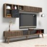 Namještaj za dnevni boravak MILAN WALNUT, Milan - Walnut, Black