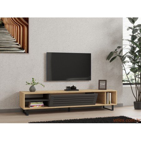 Polica za TV SAFIR, Safir - Sapphire, Anthracite