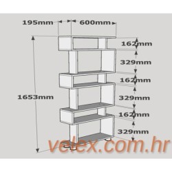 Polica BLOK DUO, Blok - White