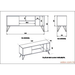 Polica za TV MISTICO 140, Mistico (140) - Walnut, Black