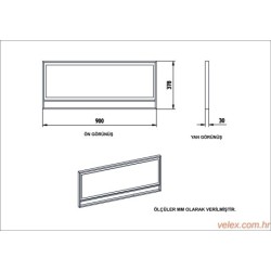 Komoda POLKA WHITE, Polka Aynalı - White