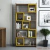 Polica za knjige, Box - Walnut, Yellow