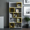 Polica za knjige, Box - White, Yellow