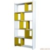 Polica za knjige, Box - White, Yellow