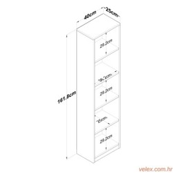 Polica za knjige, HC111 - 2638