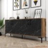 Komoda, Kiev - Walnut, Black Marble