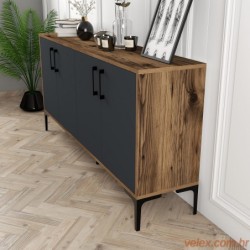 Komoda, Kiev 160 - Walnut, Anthracite