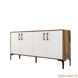 Komoda, Kiev 160 - Walnut, White