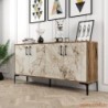 Komoda, Kiev 160 - Walnut, White Marble