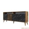 Komoda, Milan - Walnut, Black Marble