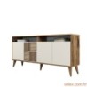 Konzola, Milan 160 - Walnut, Cream