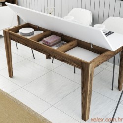 Blagovaonski stol, Milan 514 - Walnut, White