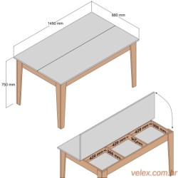 Blagovaonski stol, Milan 514 - Walnut, White