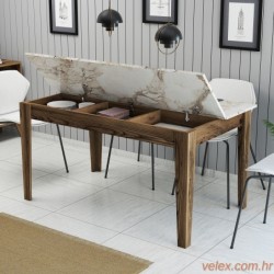 Blagovaonski stol, Milan 515 - Walnut, White