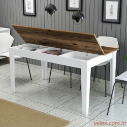 Blagovaonski stol, Milan 520 - Walnut, White