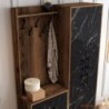 Ormar za predsoblje, Berlin BA - Walnut, Black Marble