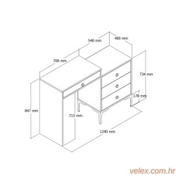 Stol, Lizbon 551 - Walnut, White