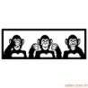 Metalna zidna dekoracija, Three Monkeys - L