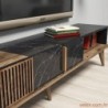 Namještaj za dnevni boravak MILAN WALNUT, Milan - Walnut, Black