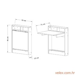 Sklopivi stol, Bijela boja, Bracked - White