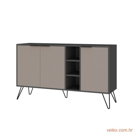 Komoda, AntracitSvijetlo smeđa, Clara Console - Anthracite, Light Mocha