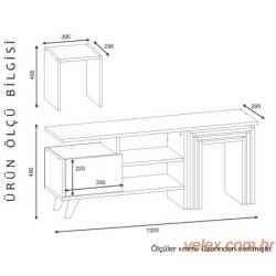 TV jedinica, Bijela boja Orah, Nature - White, Walnut