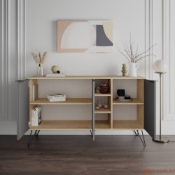 Konzola, hrast Antracit, Clara Console - Oak, Anthracite